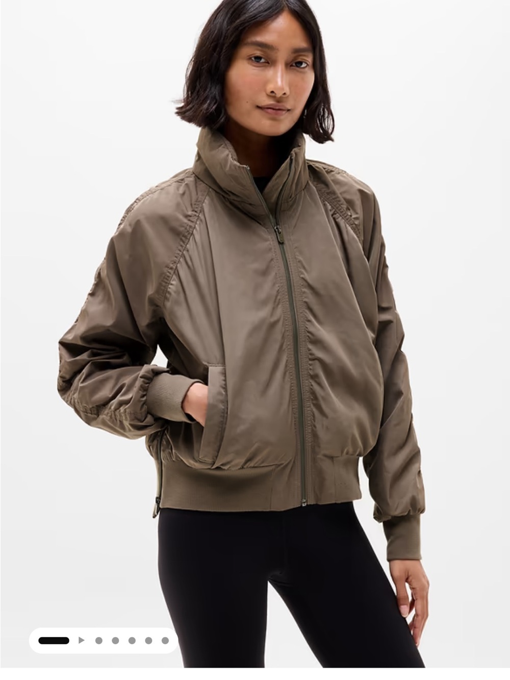 Athleta Jetset bomber jacket.